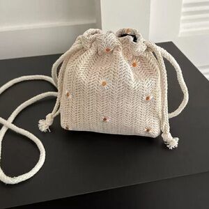 Style Unique Cream Drawstring Women mini  Bag